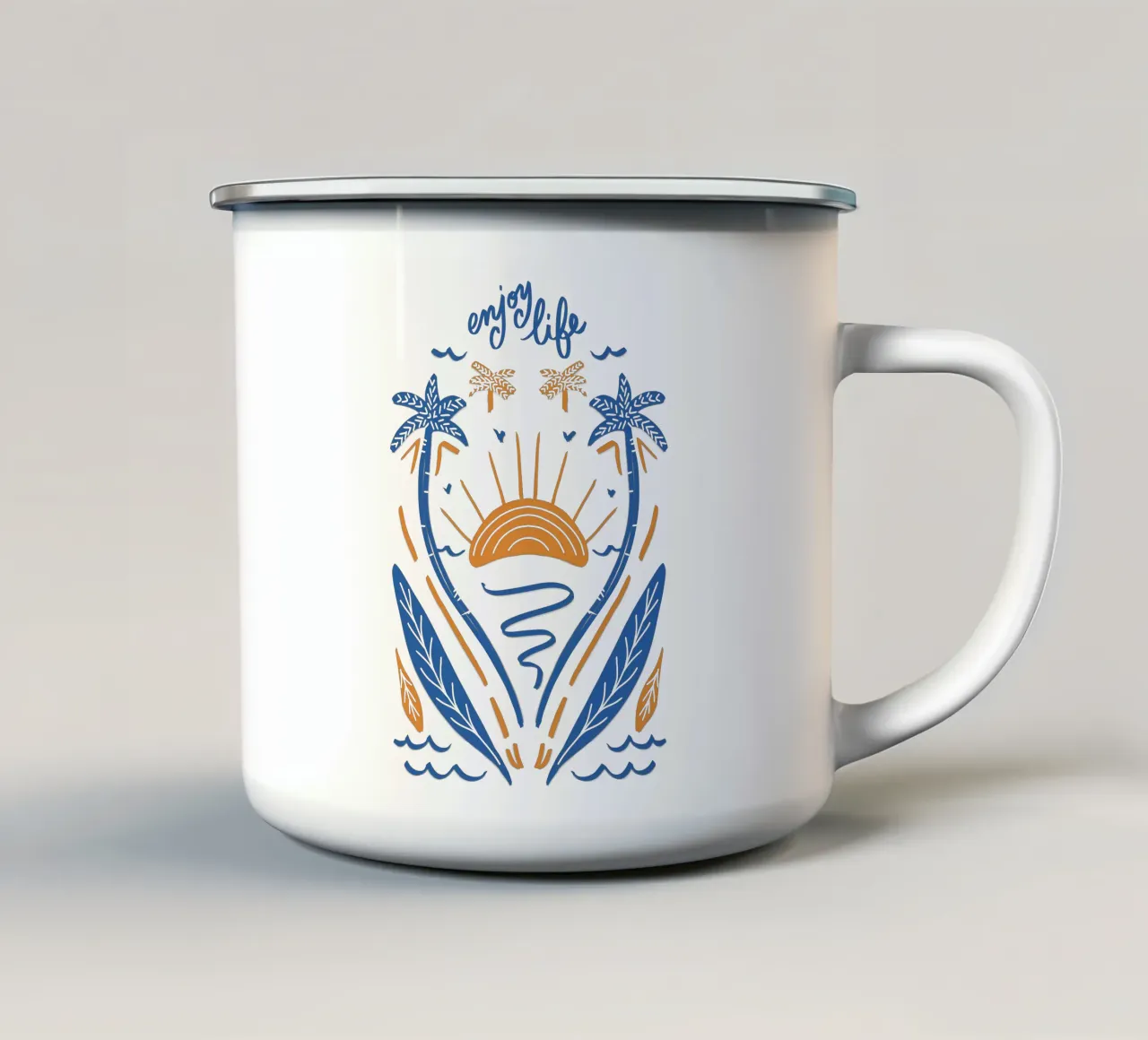 Enjoy Life tazza in smalto da Magnific