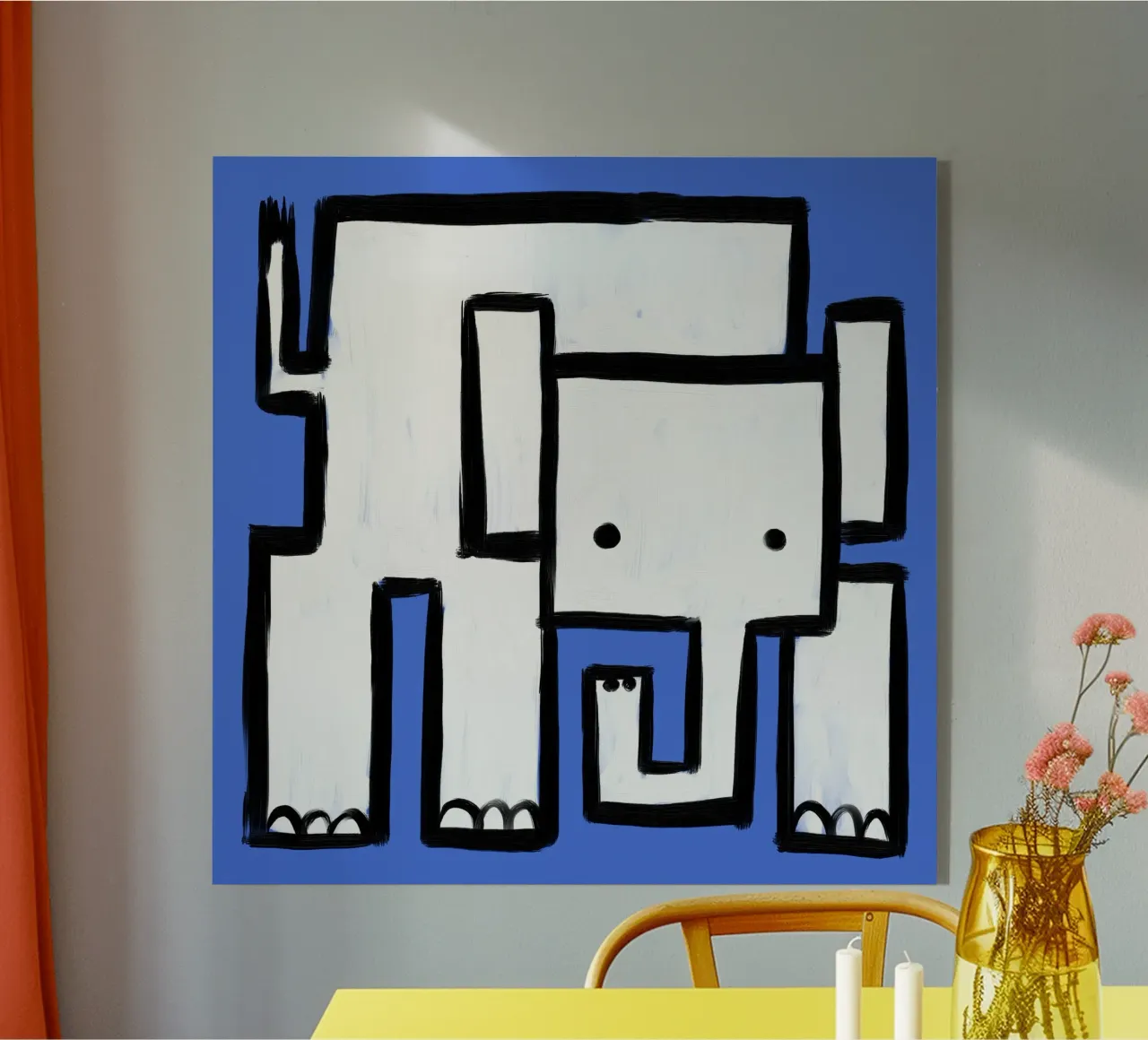 Elefante plexiglass da Johannes Lott Illustration
