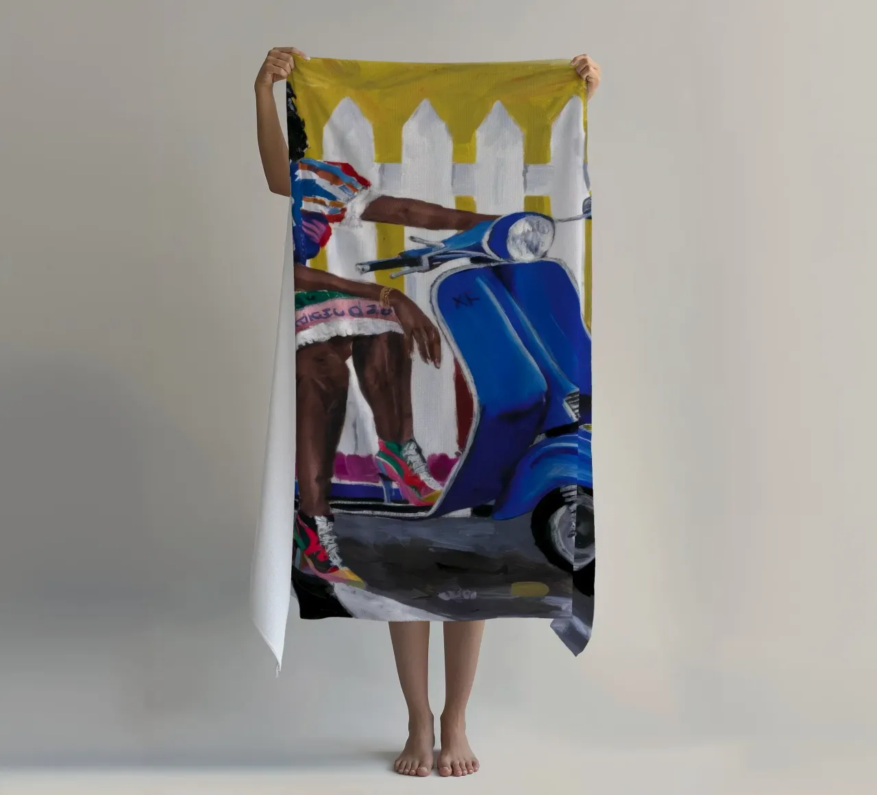 Gioioso raccolto artistico telo mare da Ebony Carpenter