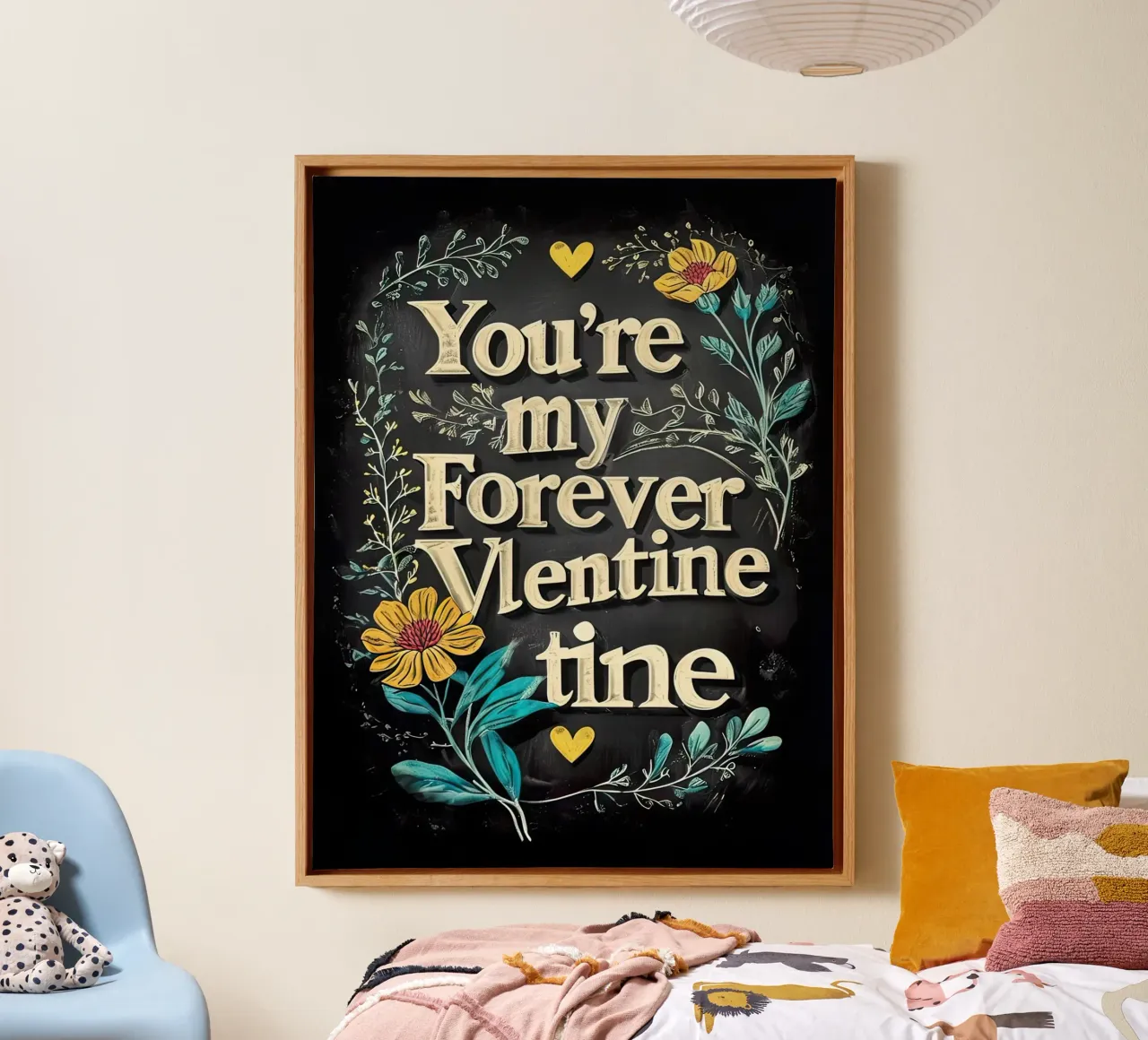 Du bist meine Erwähnung für immer Leinwand mit Schattenfugenrahmen von 🎁 ARTVI-SHOP