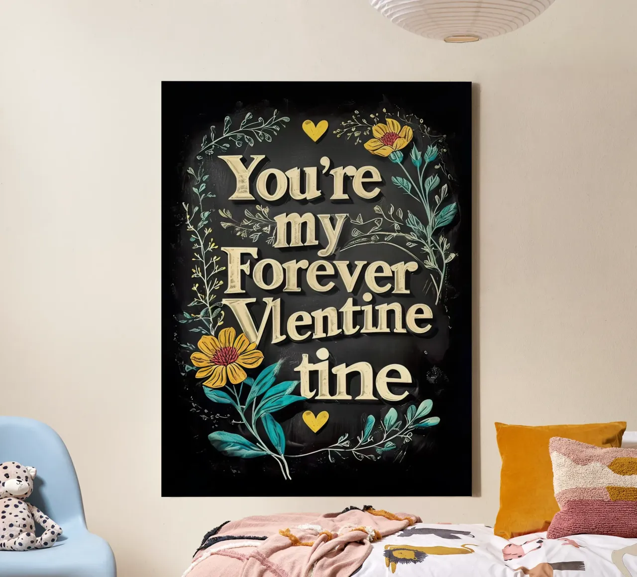 Du bist meine Erwähnung für immer Leinwand mit Schattenfugenrahmen von 🎁 ARTVI-SHOP