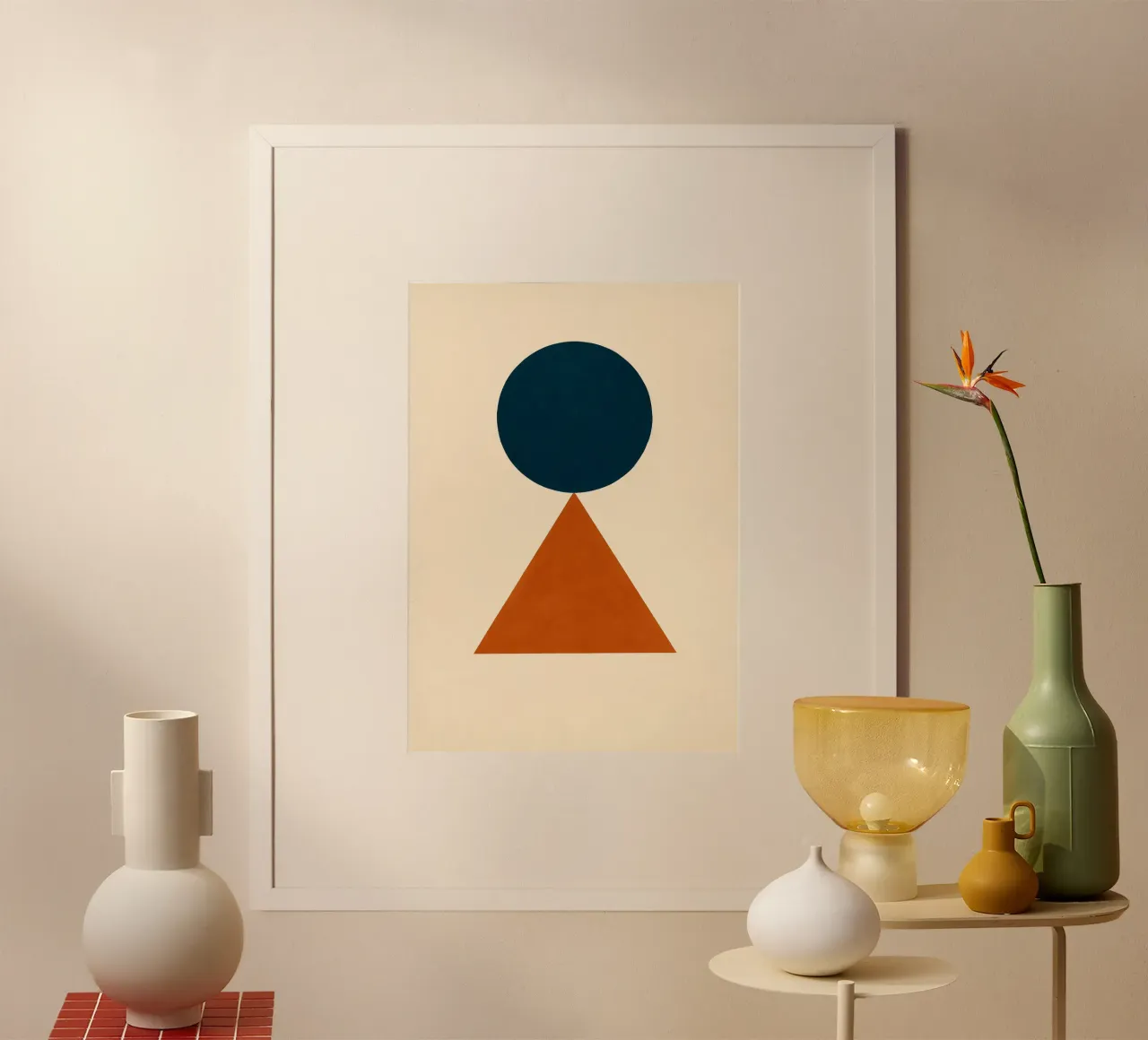Balance Isn't Stillness poster con telaio in alluminio da Mosaic Dialogue