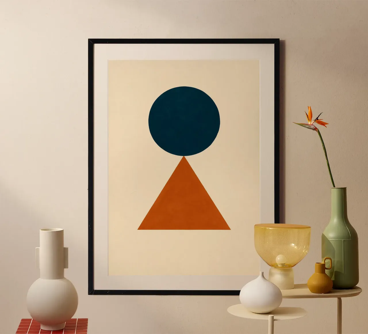 Balance Isn't Stillness poster con telaio in alluminio da Mosaic Dialogue