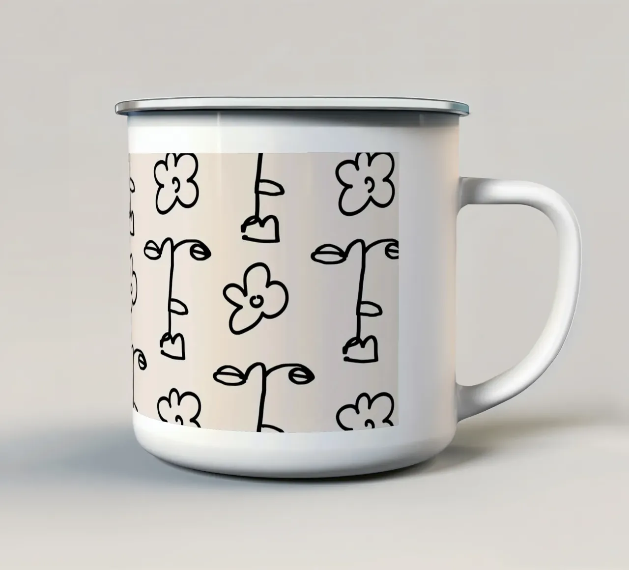 Pattern Love No 142 tazza in smalto da treechild