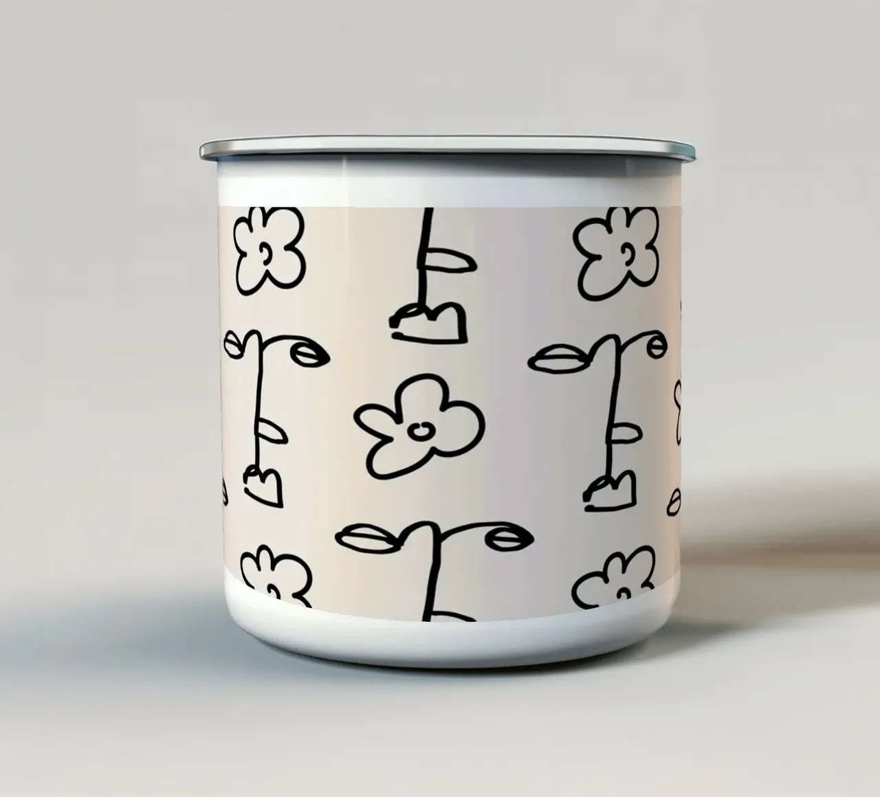 Pattern Love No 142 tazza in smalto da treechild