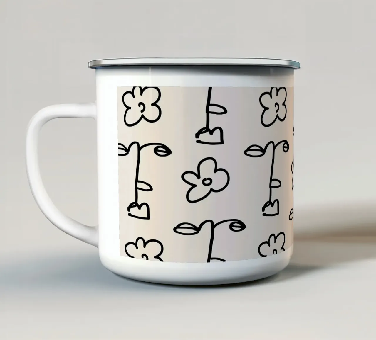 Pattern Love No 142 tazza in smalto da treechild