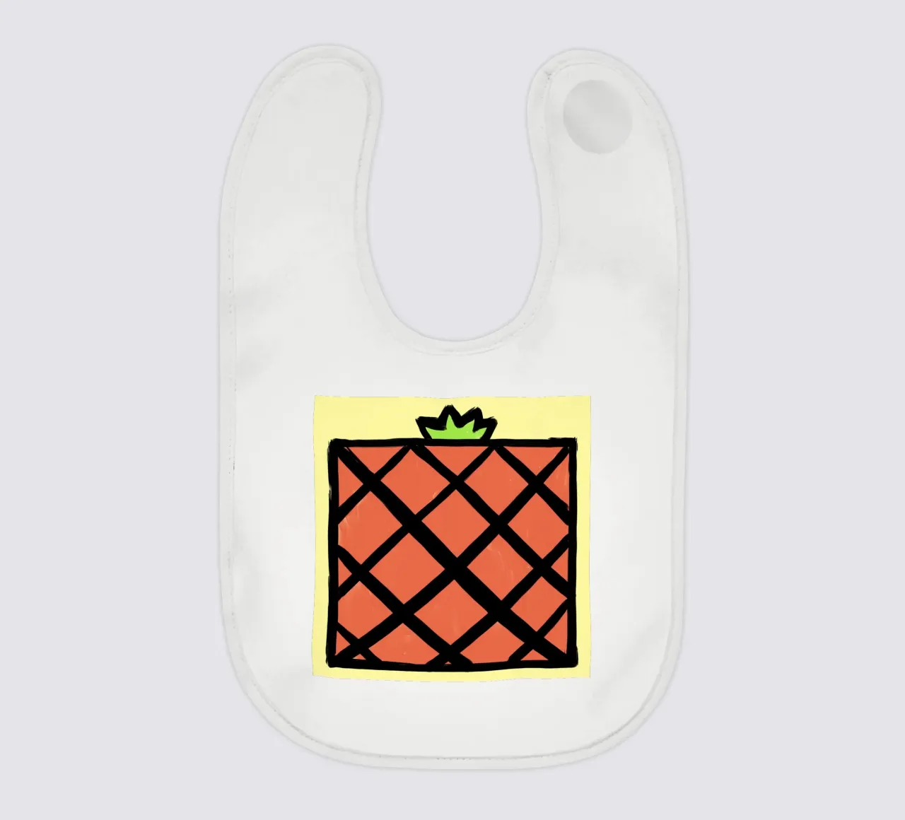 Pineapple baby slabbetje van Johannes Lott Illustration