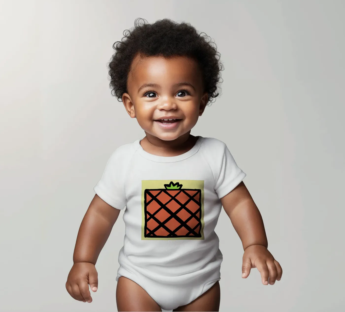 Ananas Kurzarm Babybody von Johannes Lott Illustration