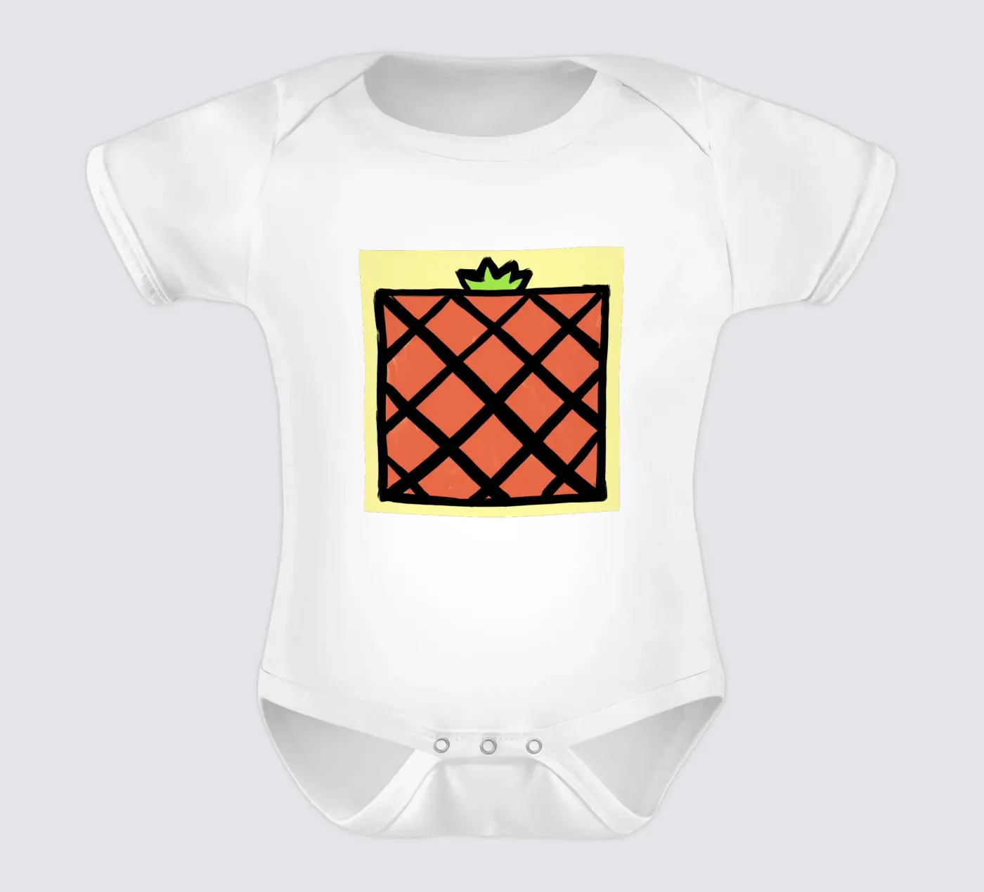 Ananas Kurzarm Babybody von Johannes Lott Illustration