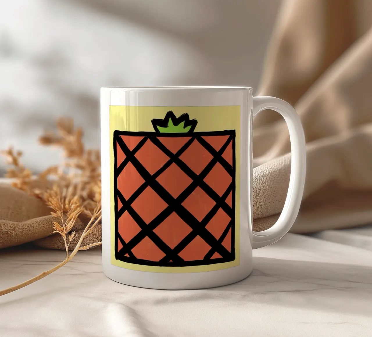 Ananas tazza in ceramica da Johannes Lott Illustration