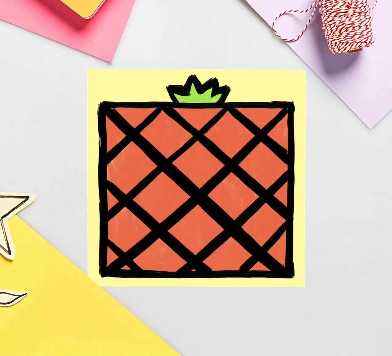 Pineapple sticker by Johannes Lott Illustration