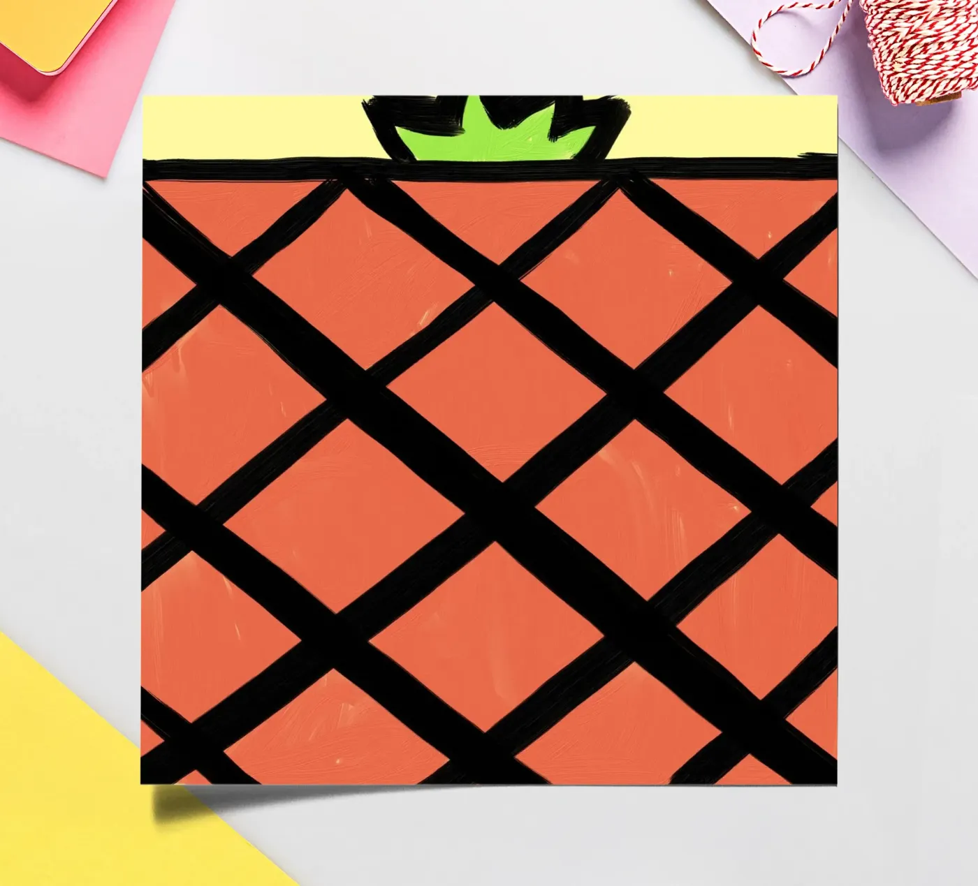 Pineapple stickervel van Johannes Lott Illustration