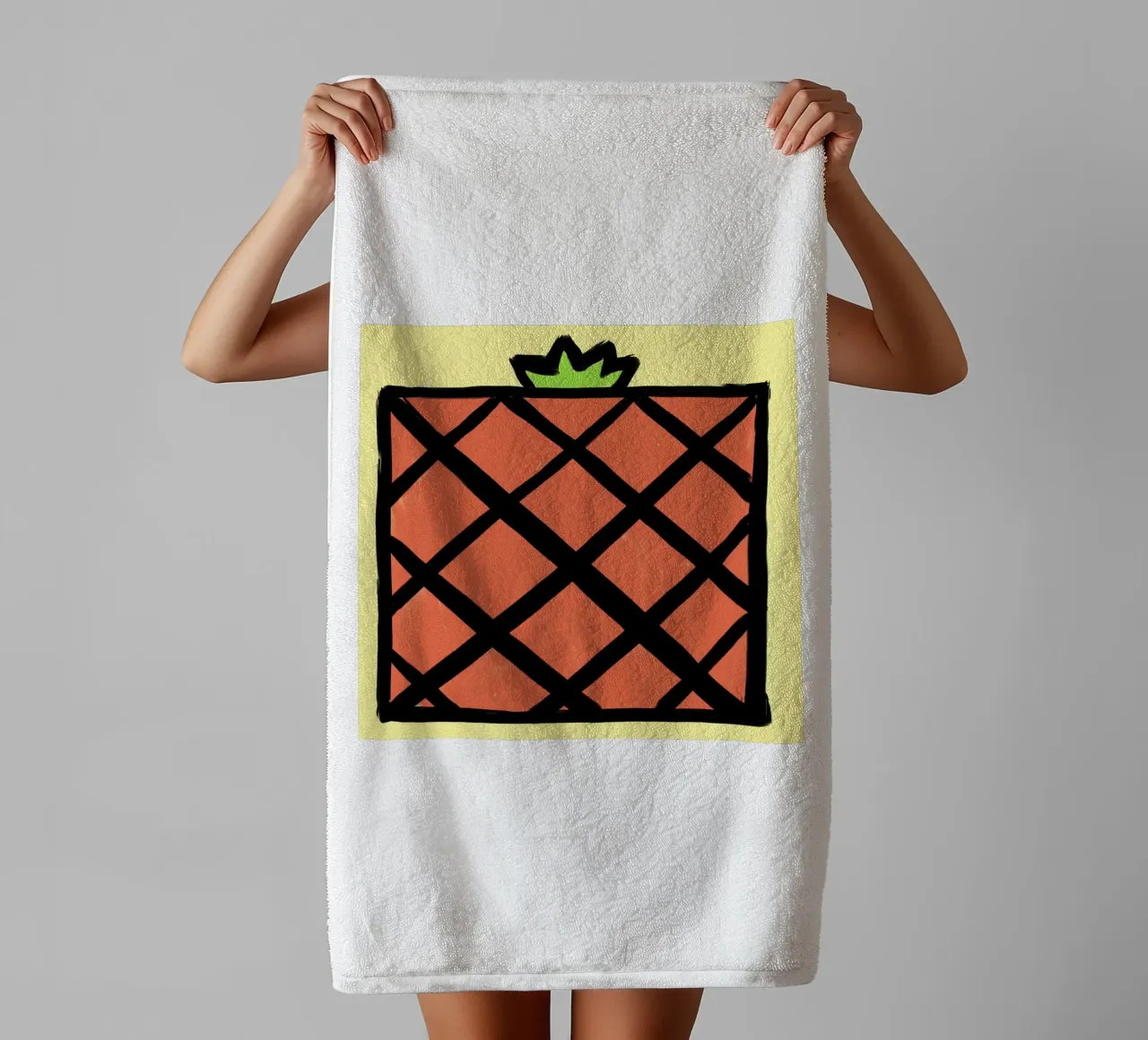 Pineapple towel by Johannes Lott Illustration