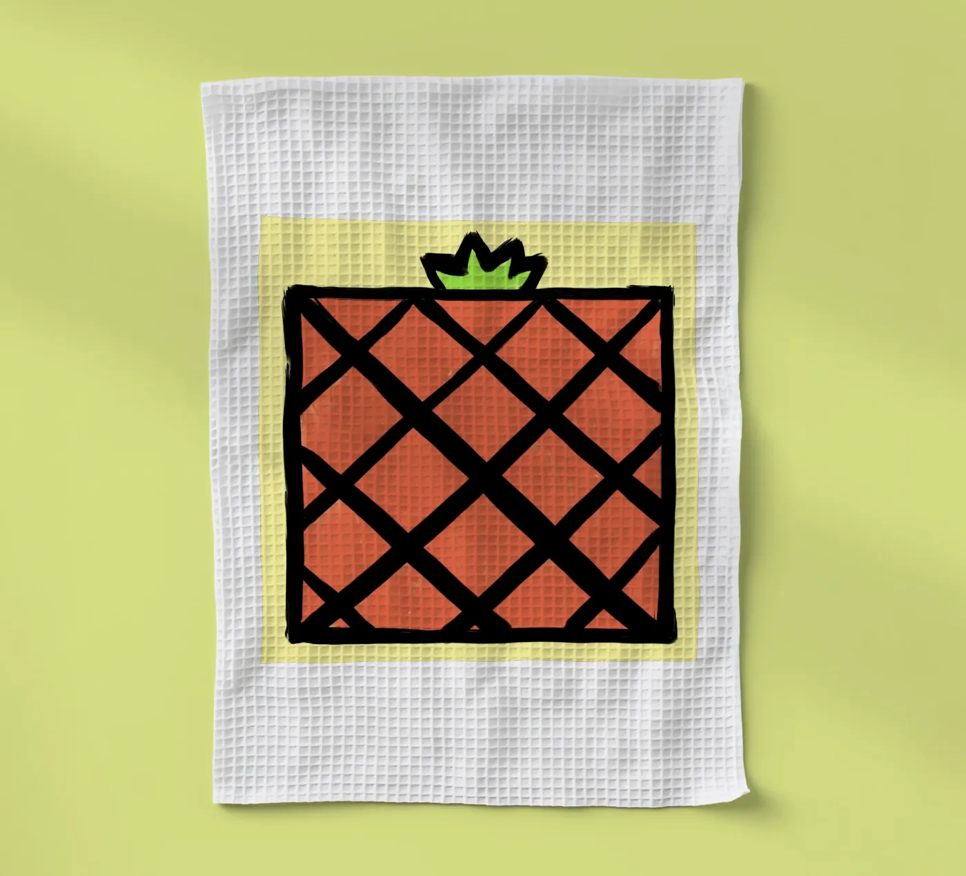Pineapple tea towel by Johannes Lott Illustration