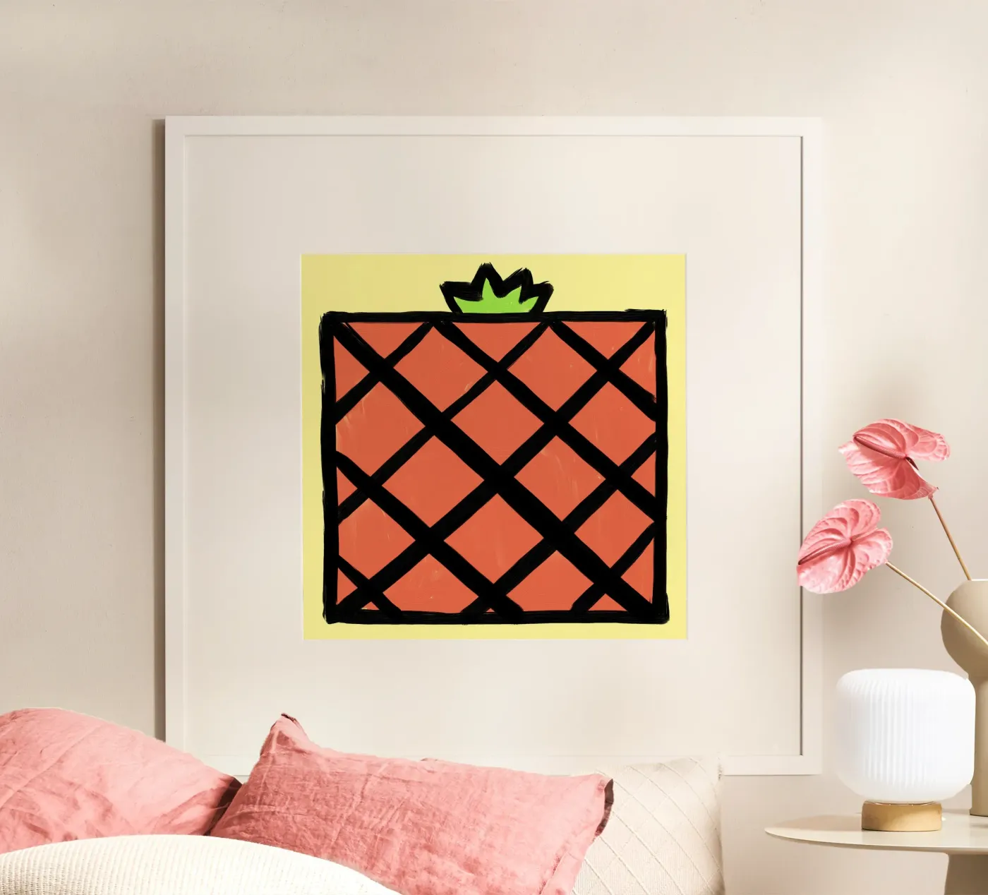 Pineapple poster by Johannes Lott Illustration