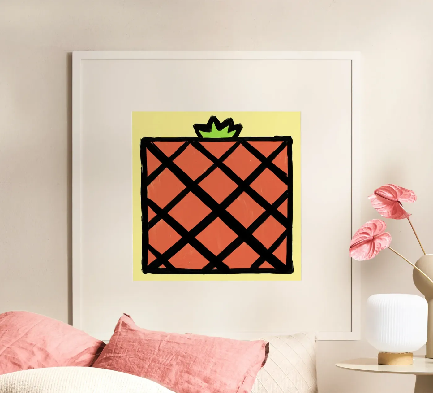 Pineapple poster by Johannes Lott Illustration