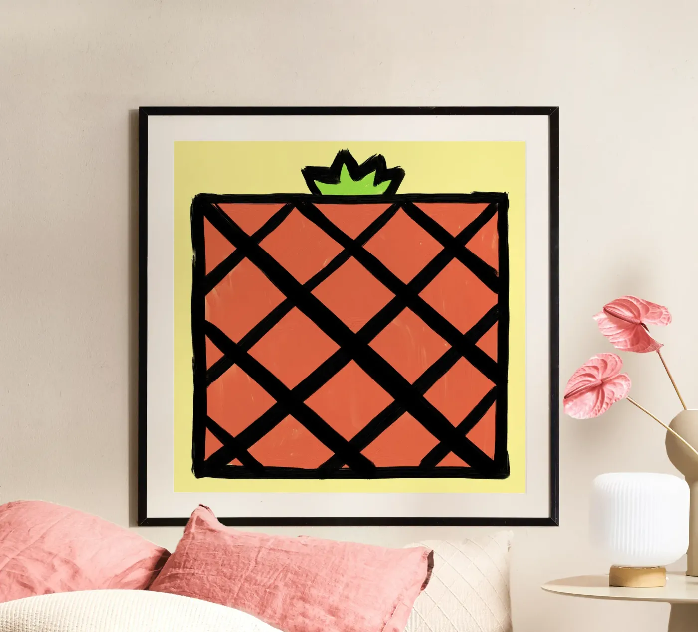 Pineapple poster by Johannes Lott Illustration