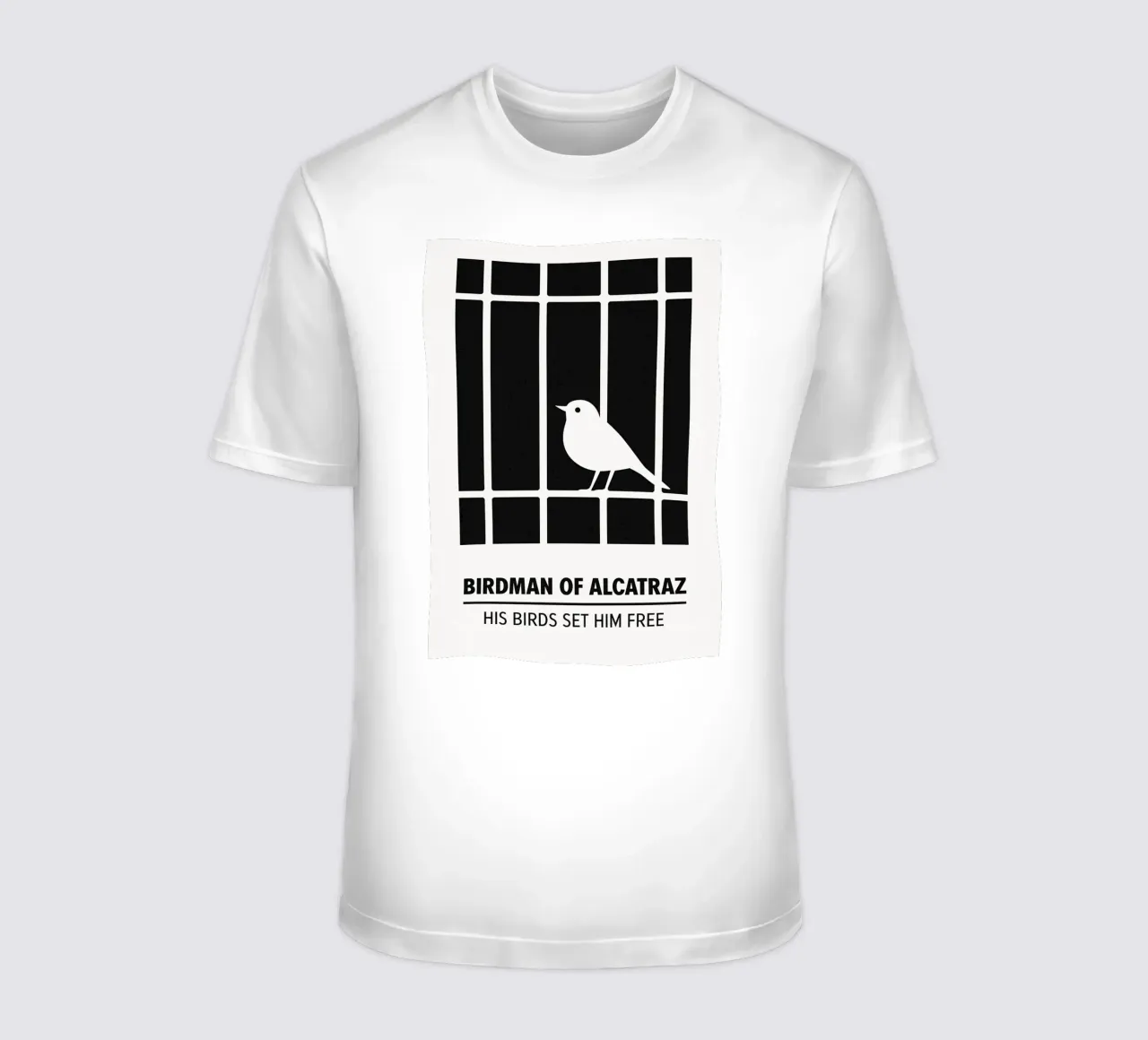 Birdman Of Alcatraz Print t-shirt da MoviesArt