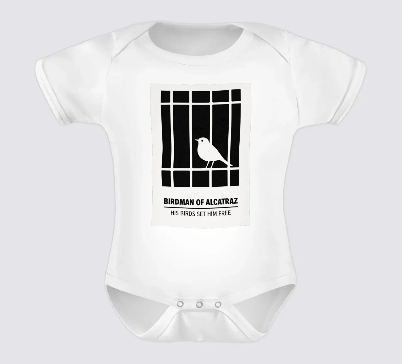 Birdman Of Alcatraz Print body neonato maniche corte da MoviesArt