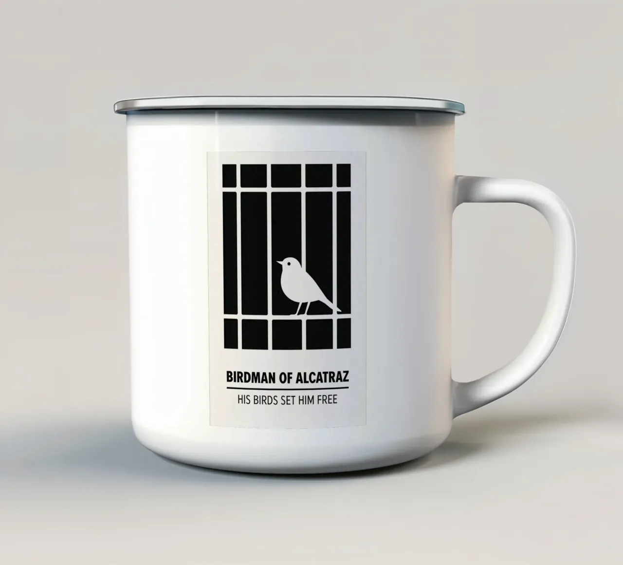 Birdman Of Alcatraz Print tazza in smalto da MoviesArt
