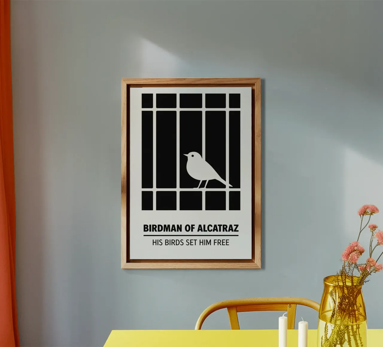 Birdman Of Alcatraz Print alluminio dibond da MoviesArt