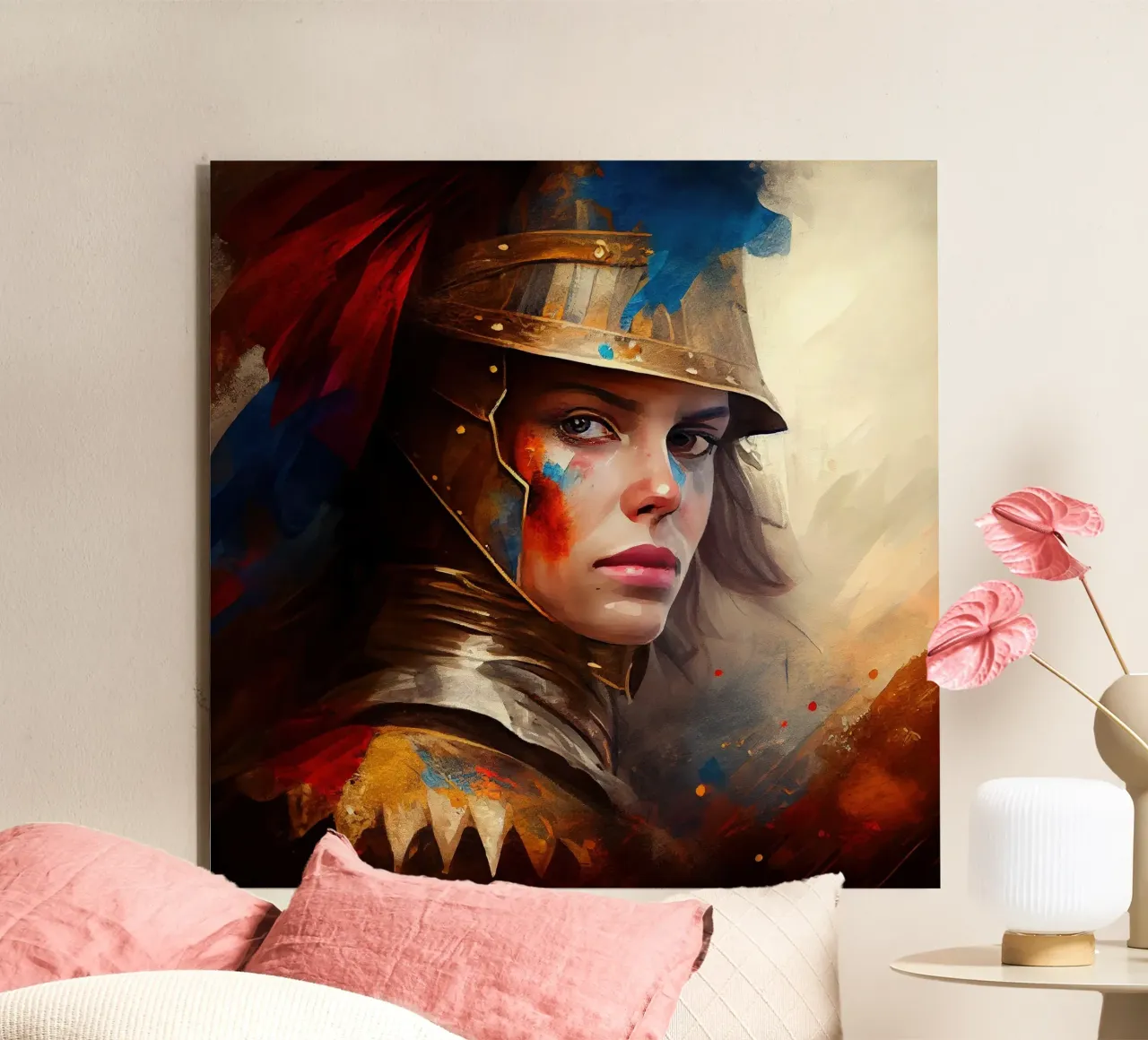 Poderosa guerrera medieval aluminio dibond de Chromatic Fusion Studio