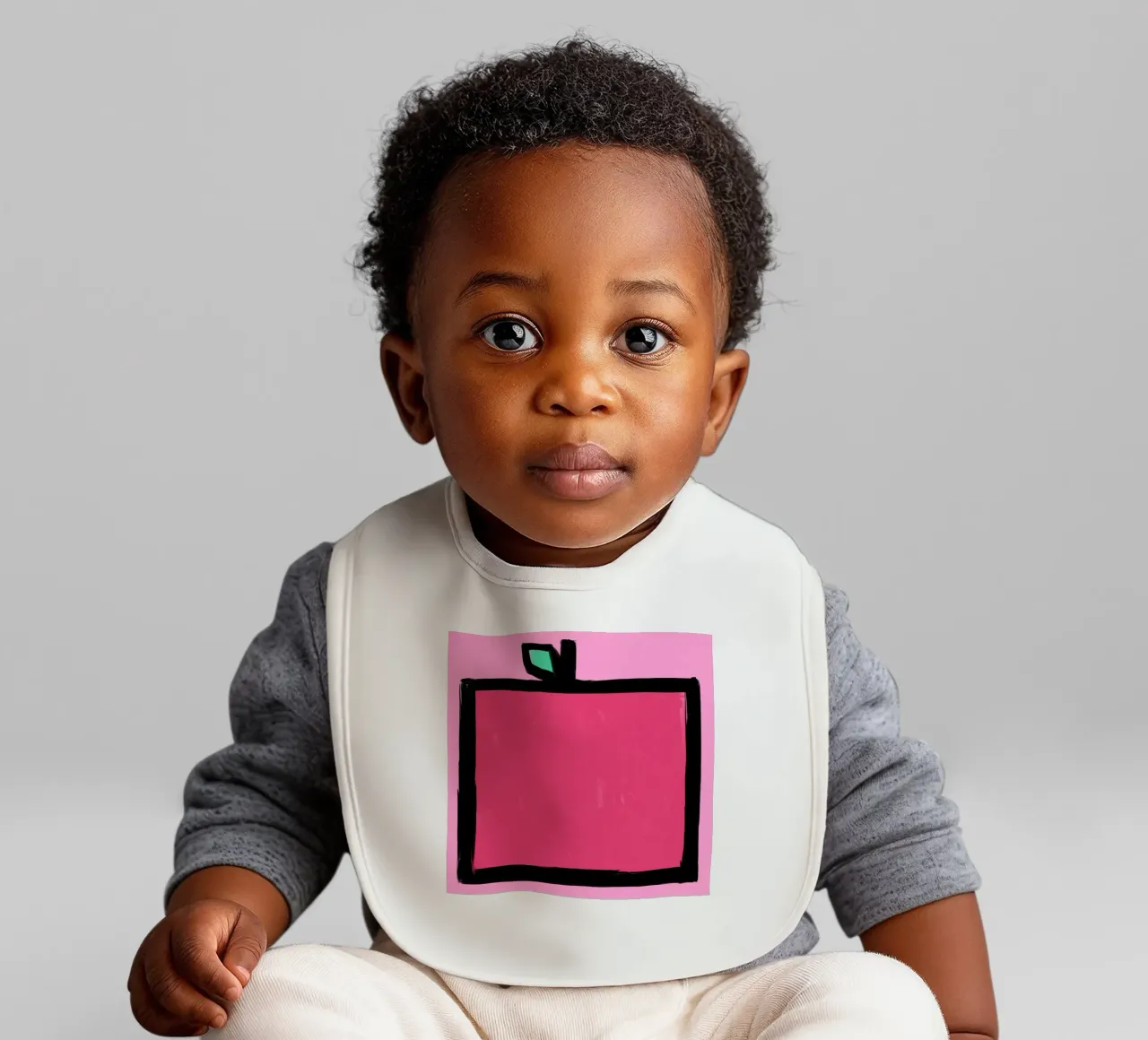 Apple baby bib by Johannes Lott Illustration