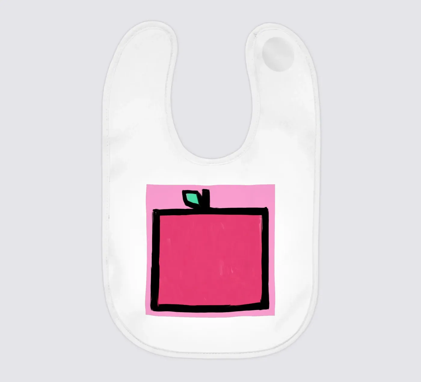 Apple baby bib by Johannes Lott Illustration