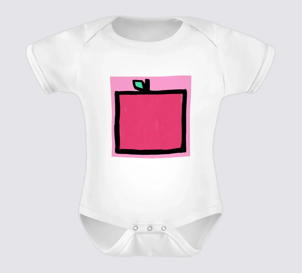 Apfel Kurzarm Babybody von Johannes Lott Illustration