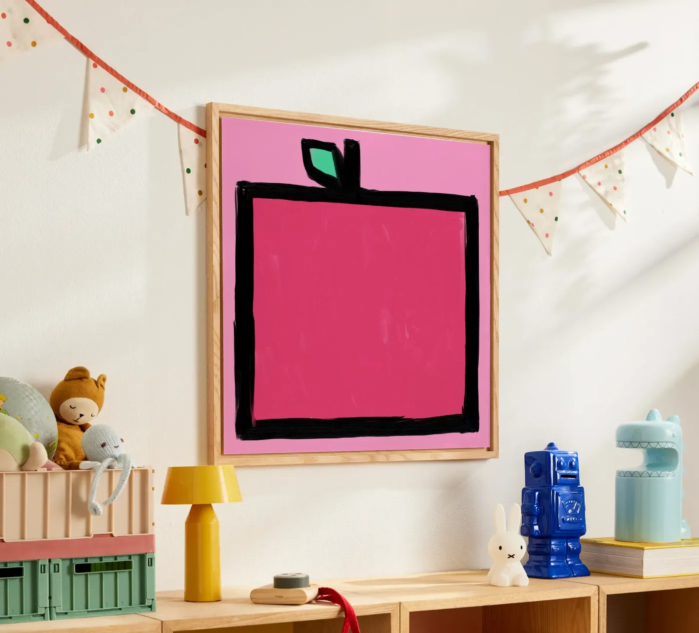 Appel acryl van Johannes Lott Illustration