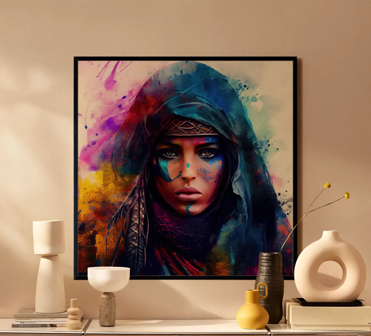 Poderosa mujer tuareg poster de Chromatic Fusion Studio