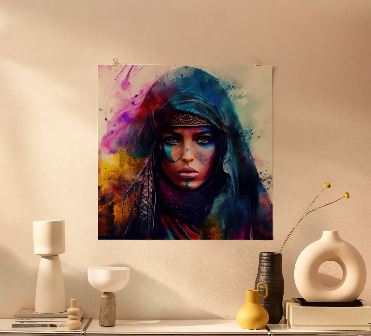 Poderosa mujer tuareg poster de Chromatic Fusion Studio