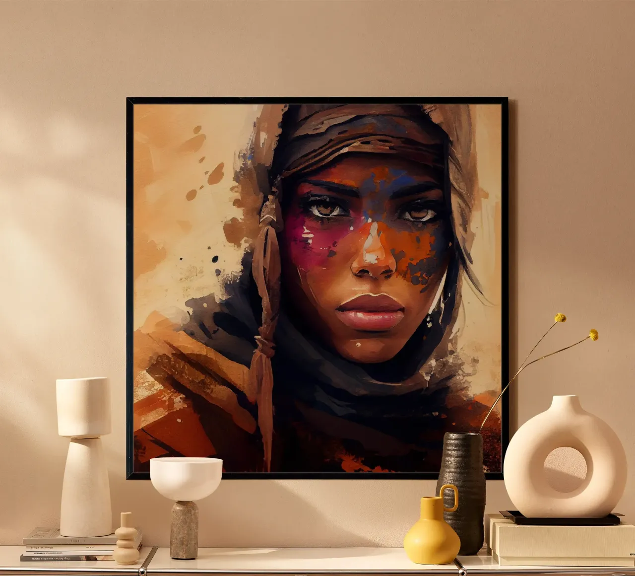 Poderosa mujer tuareg poster de Chromatic Fusion Studio
