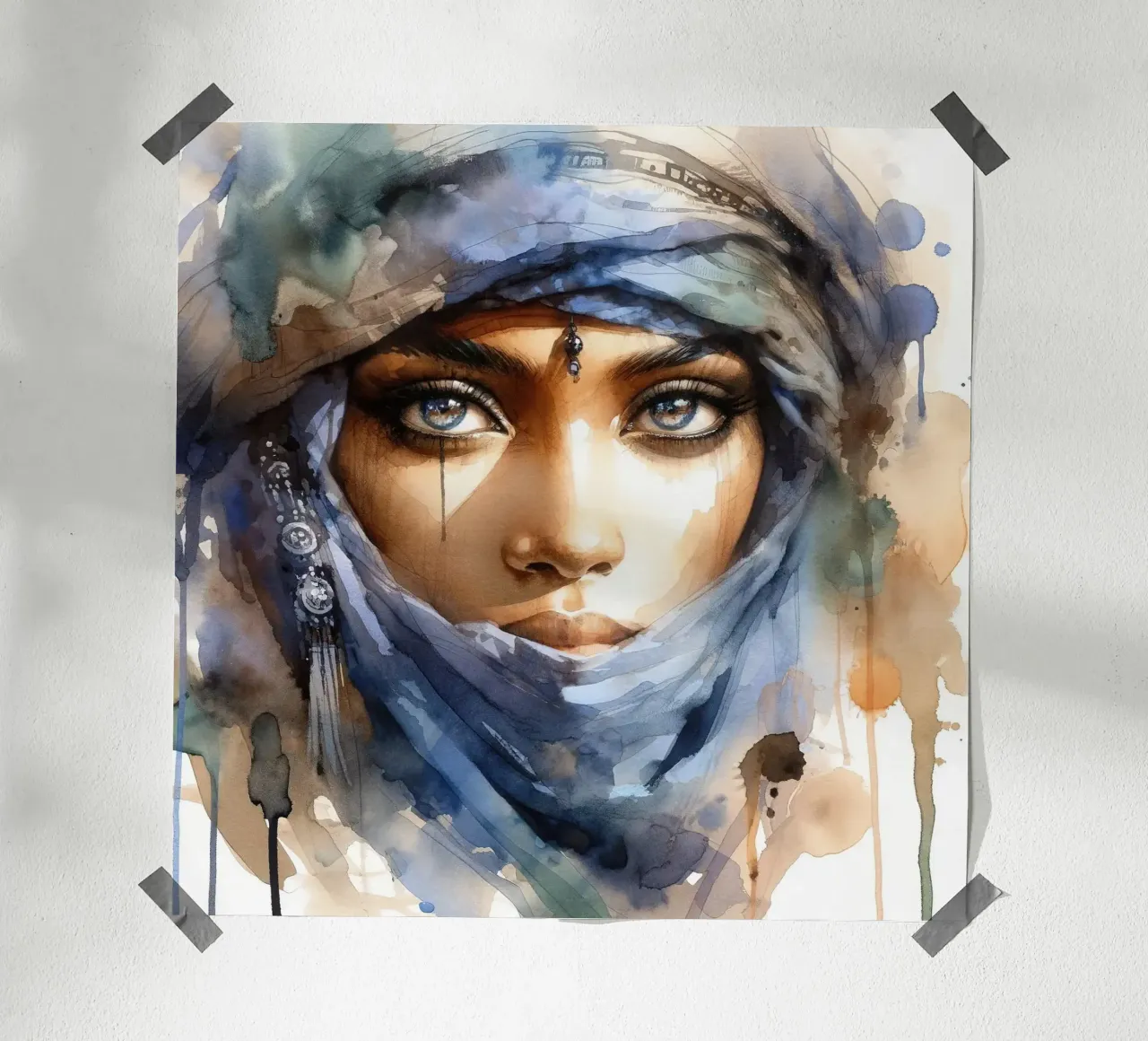 Poderosa mujer tuareg poster de Chromatic Fusion Studio