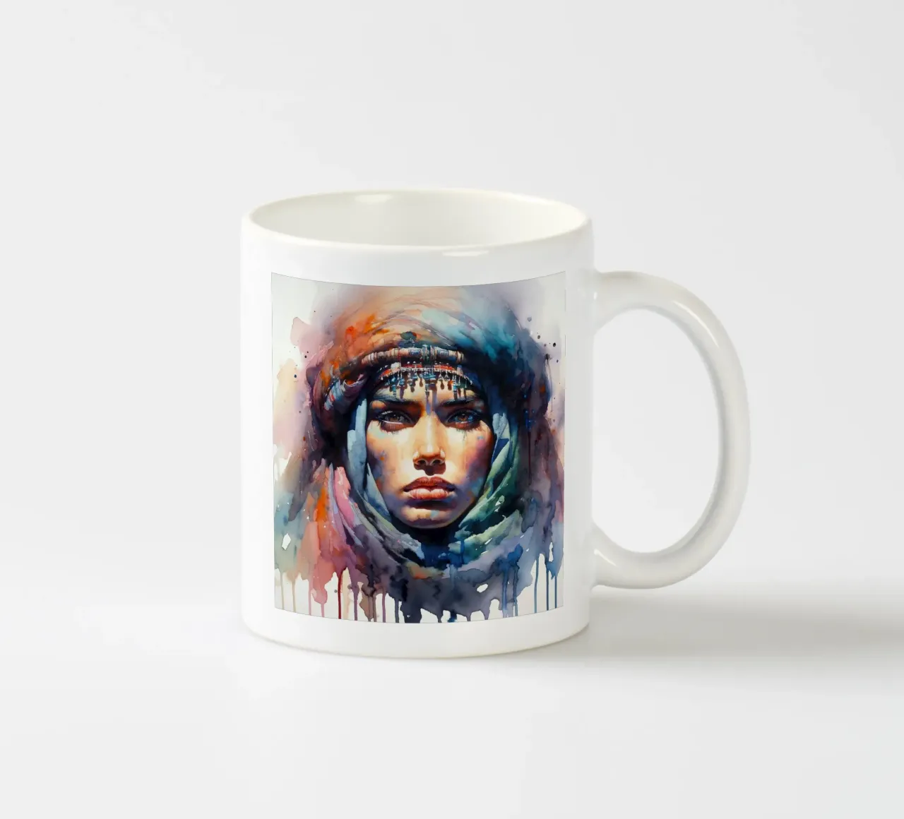 Potente donna tuareg tazza in ceramica da Chromatic Fusion Studio