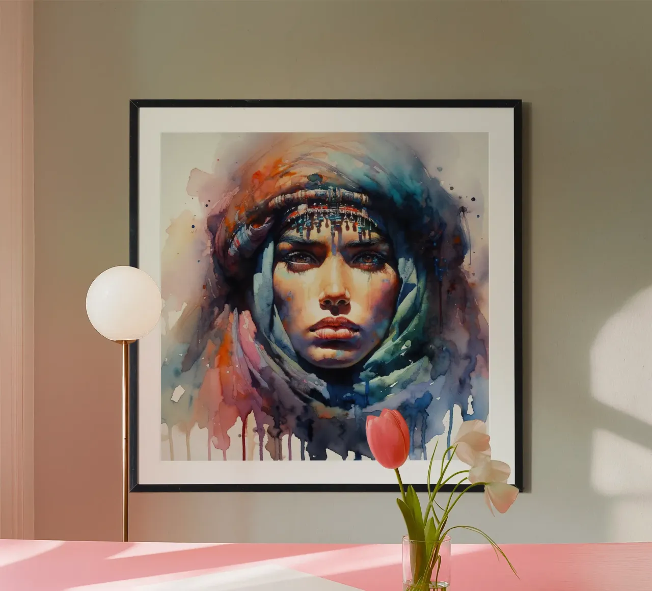 Poderosa mujer tuareg poster de Chromatic Fusion Studio