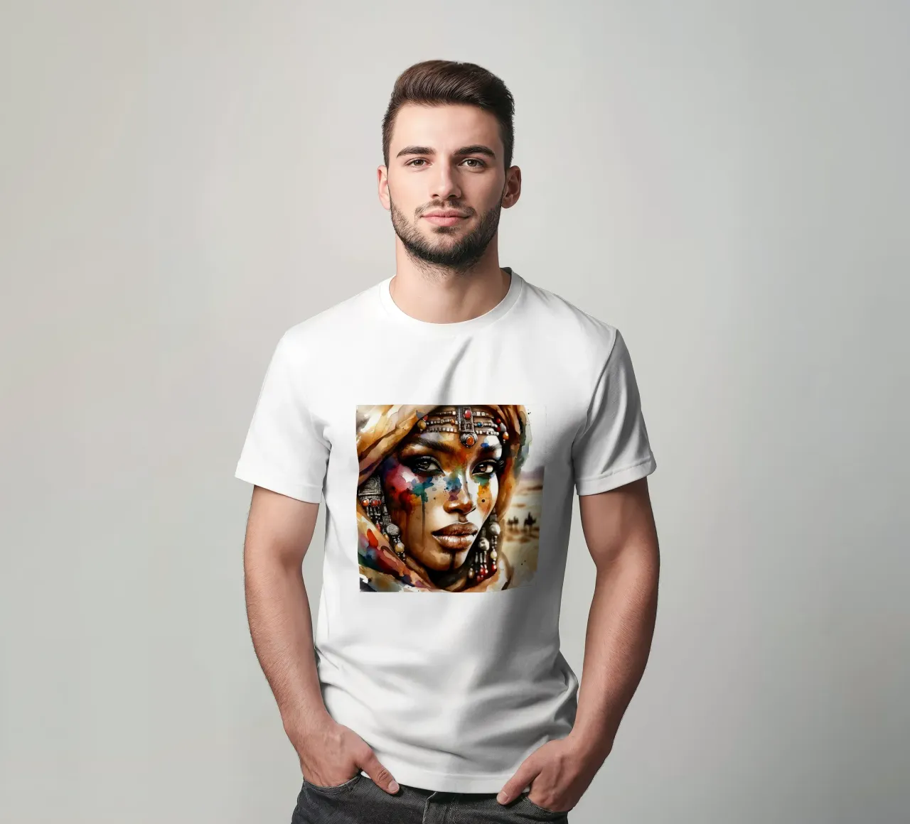 Powerful Tuareg Woman t-shirt by Chromatic Fusion Studio