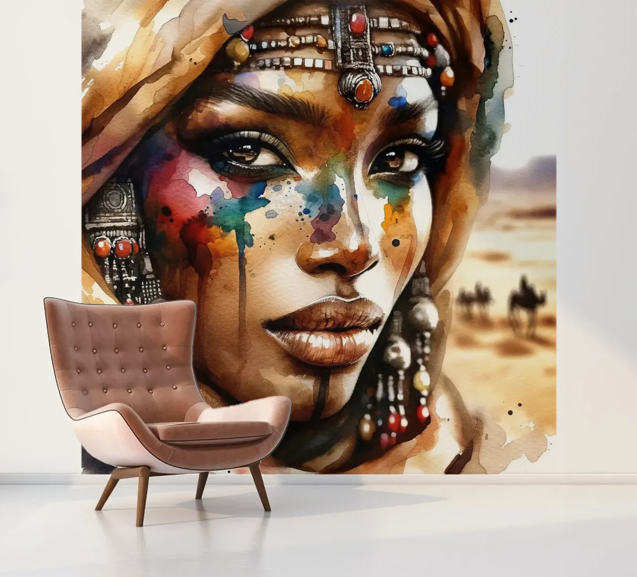 Powerful Tuareg Woman photo wallpaper by Chromatic Fusion Studio