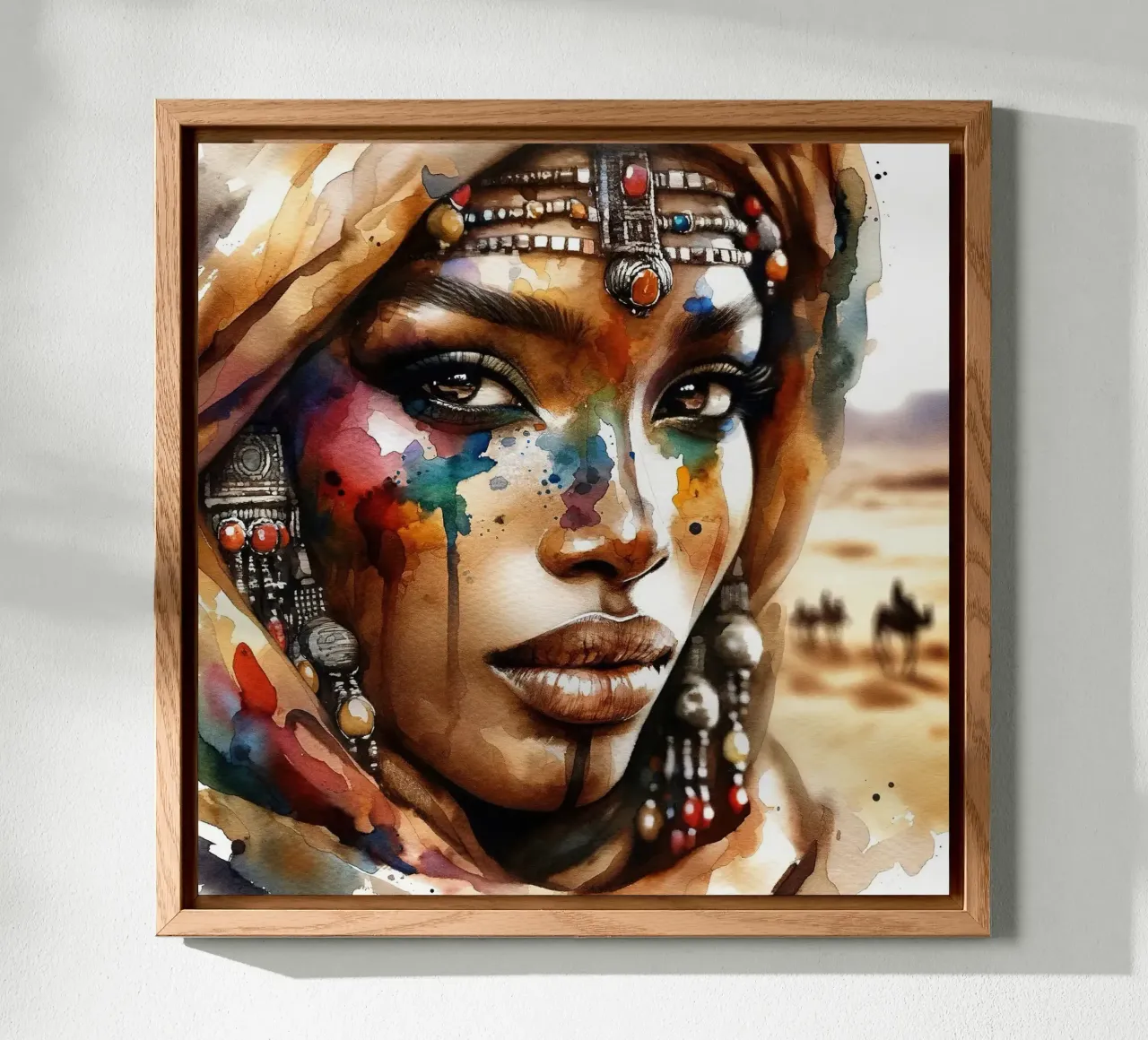 Powerful Tuareg Woman alu-dibond by Chromatic Fusion Studio