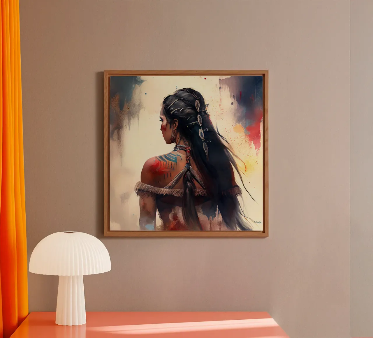 Powerful Warrior Back Woman alu-dibond by Chromatic Fusion Studio