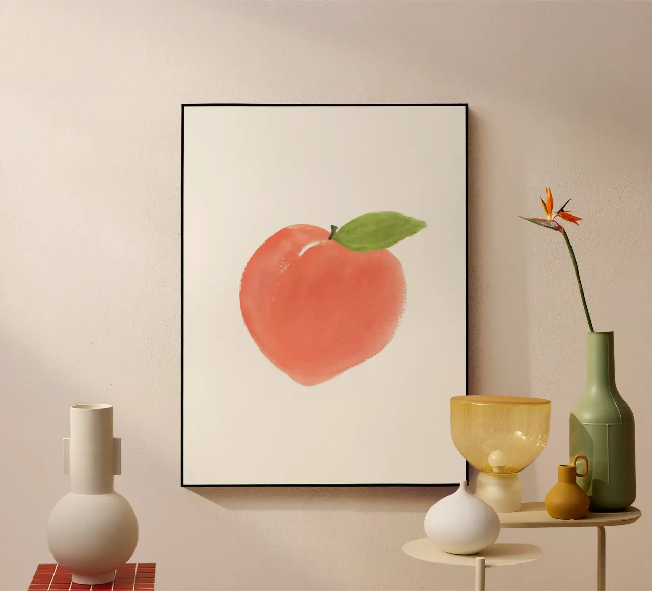 Perzik acryl van intemporalis