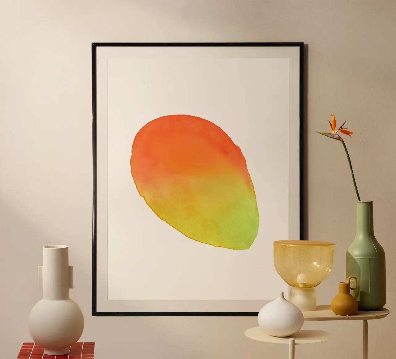 Mango poster con telaio in legno da intemporalis