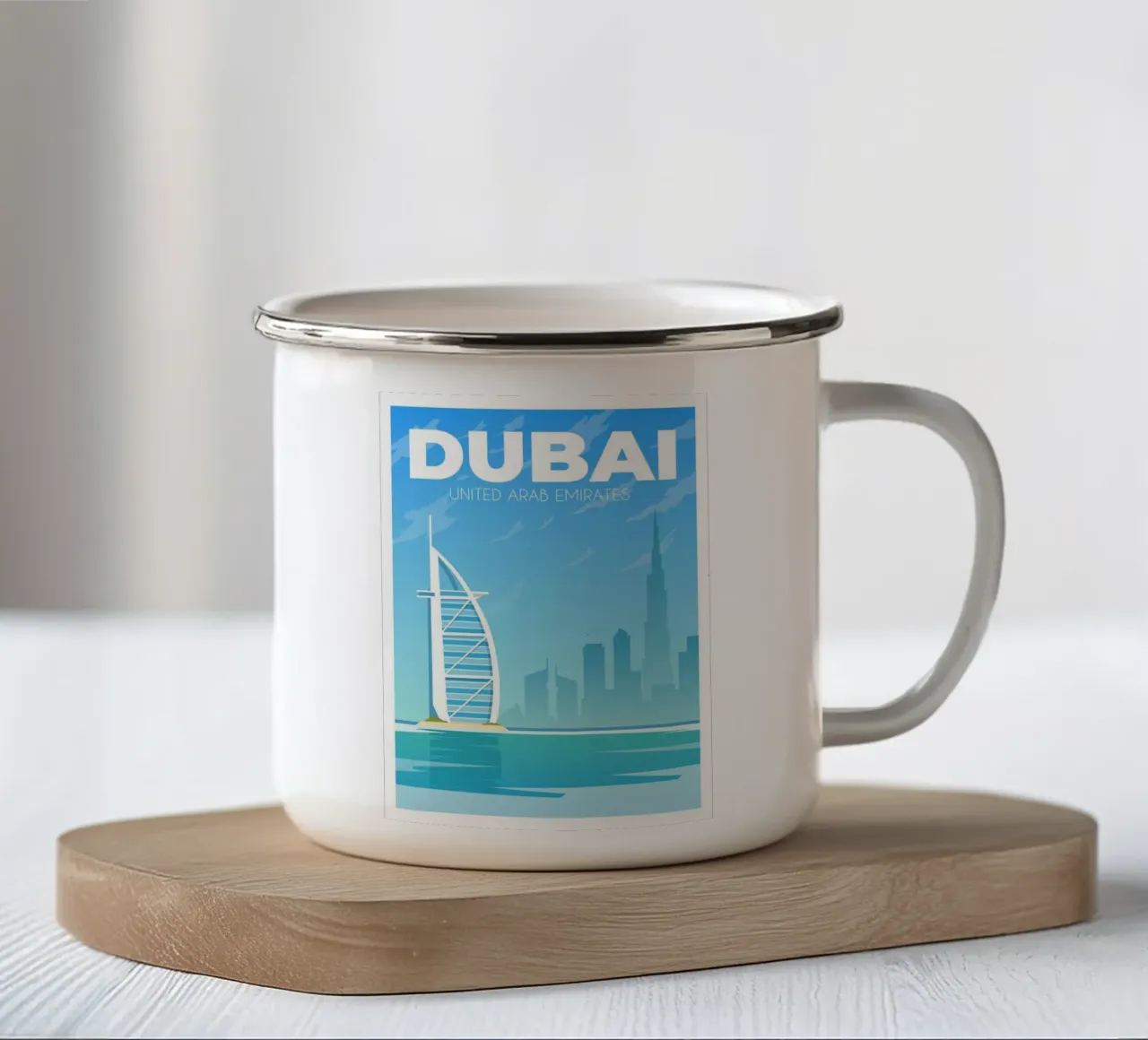 Dubai, Emirati Arabi Uniti tazza in smalto da Wanderlust Vibes