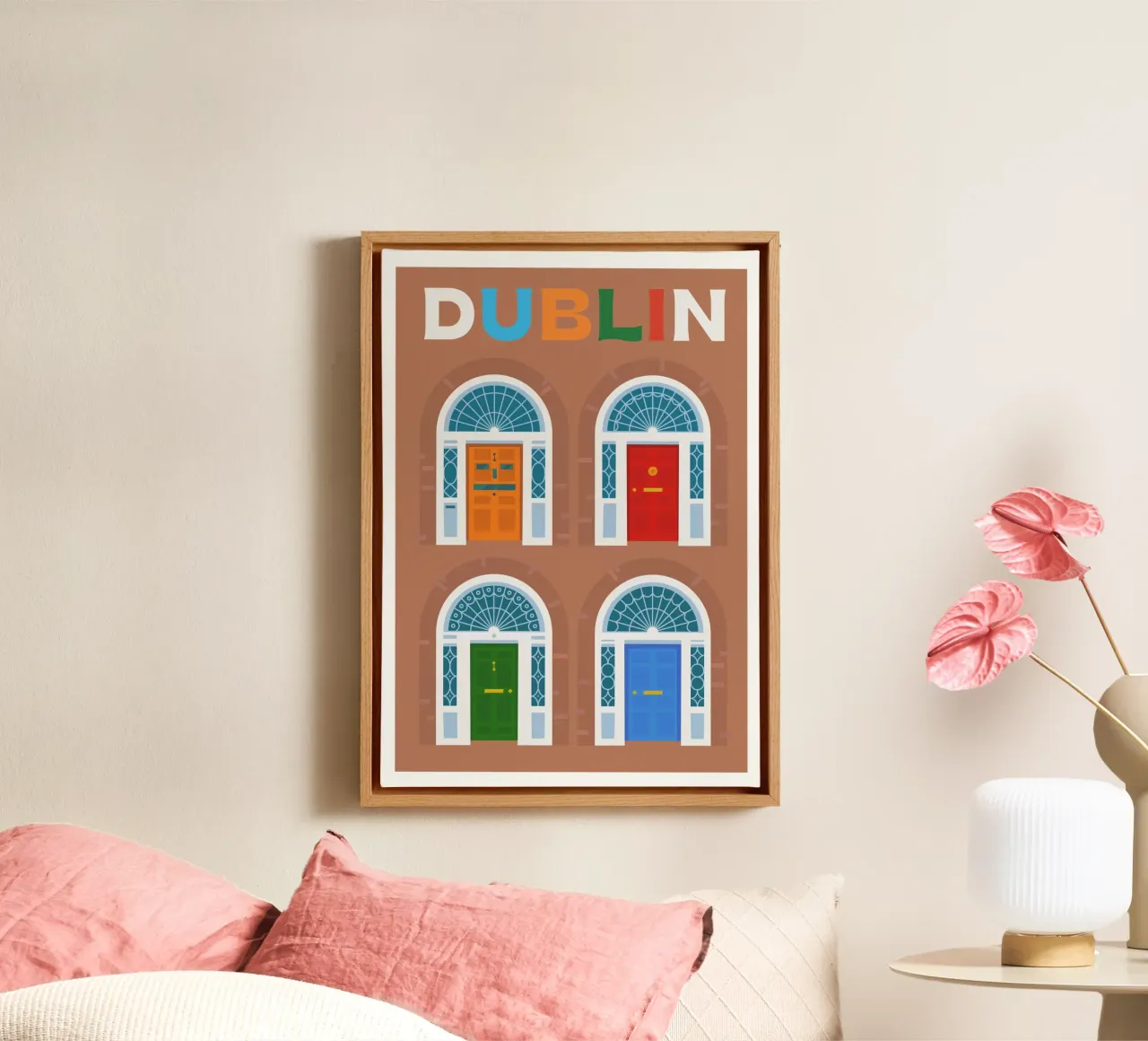 Dublin, Ierland canvas met Baklijst van Wanderlust Vibes