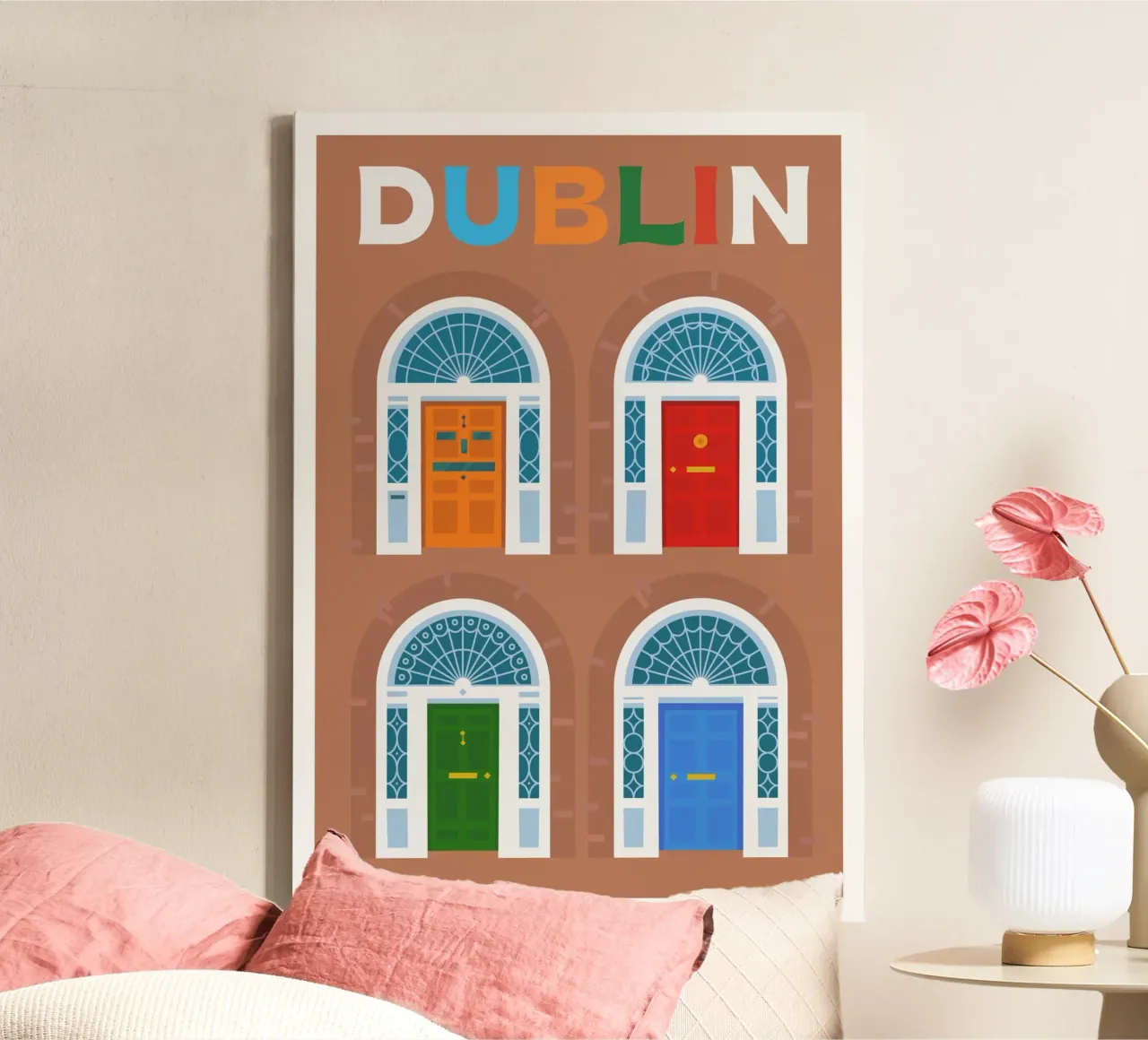 Dublin, Ierland canvas met Baklijst van Wanderlust Vibes