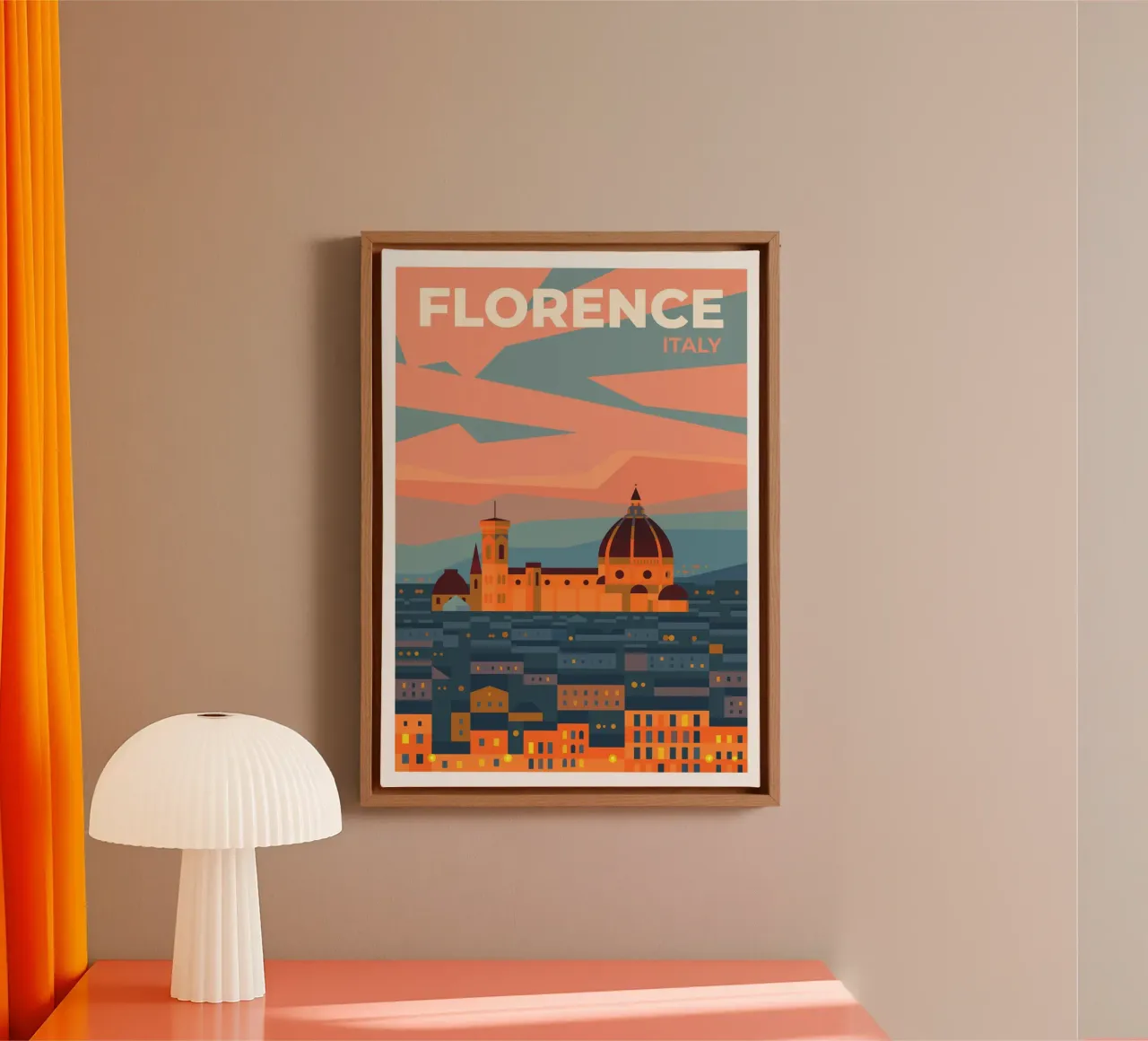 Firenze, Italia tela con Cornice a cassetta da Wanderlust Vibes