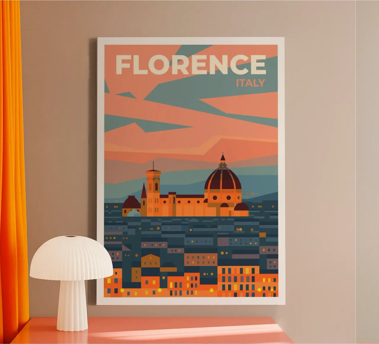 Firenze, Italia tela con Cornice a cassetta da Wanderlust Vibes