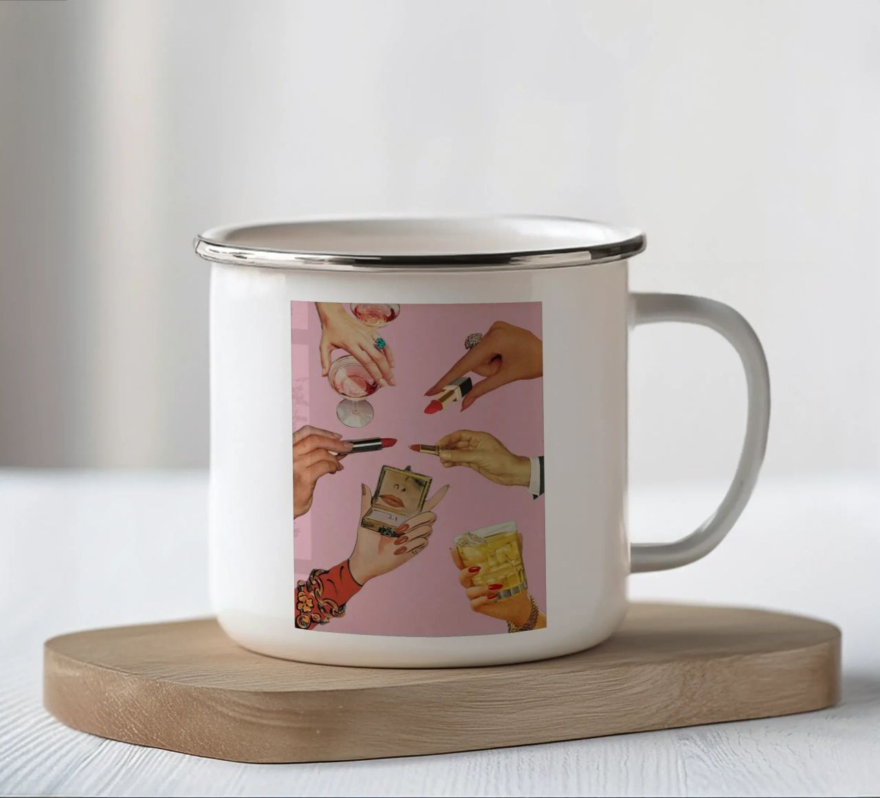 Lipstik Retro tazza in smalto da ArdorPrints