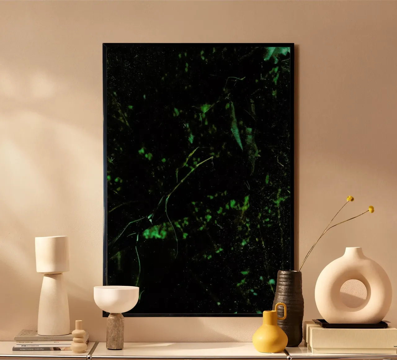 Abstract Greens carta hahnemühle da Sebastian Hilgetag