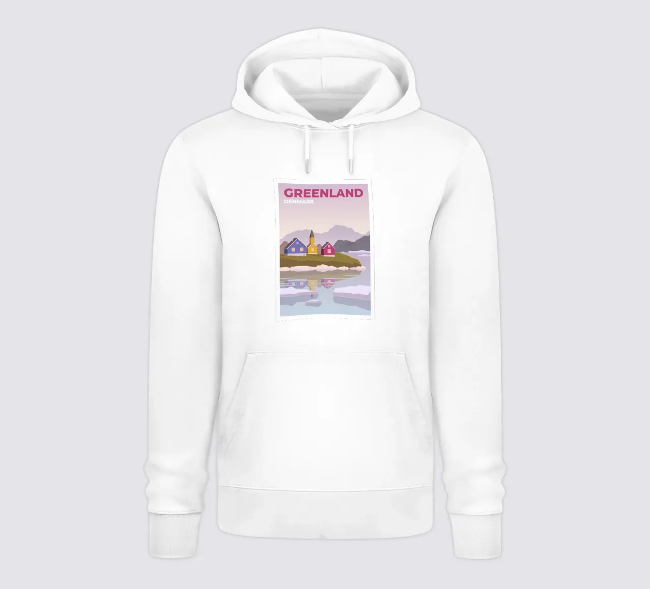 Groenlandia, Danimarca felpa con cappuccio da Wanderlust Vibes